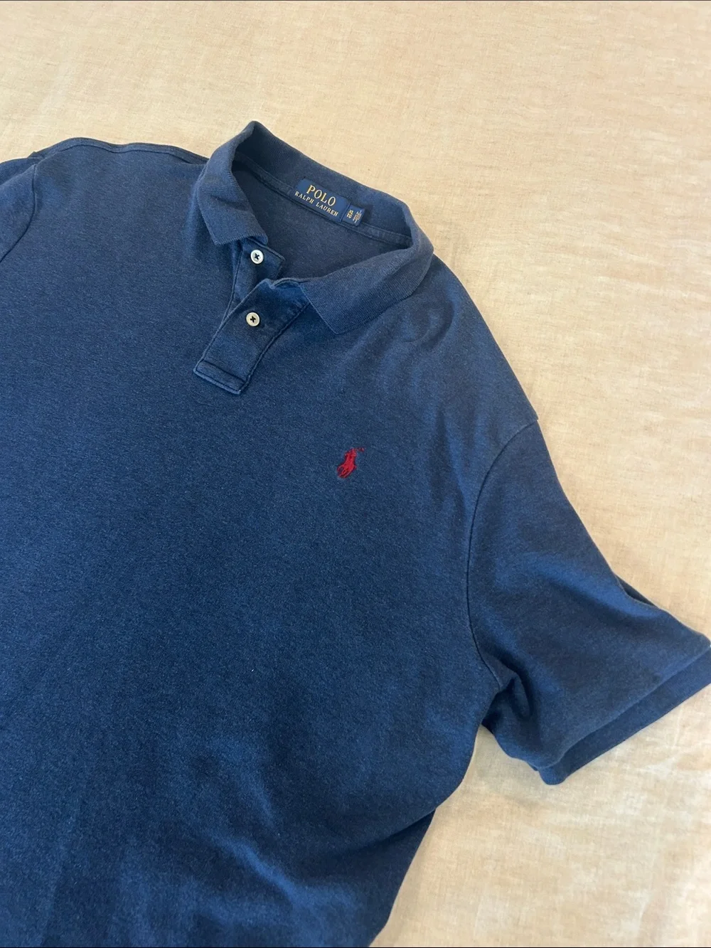Polo by Ralph Lauren Navy Polo with Red Pony Embroidery